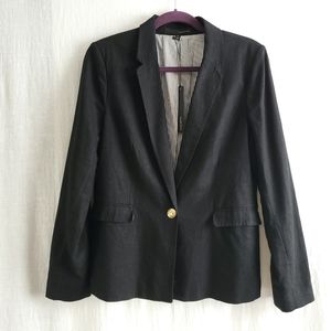 Harve Benard Black Linen Blend Blazer size 10